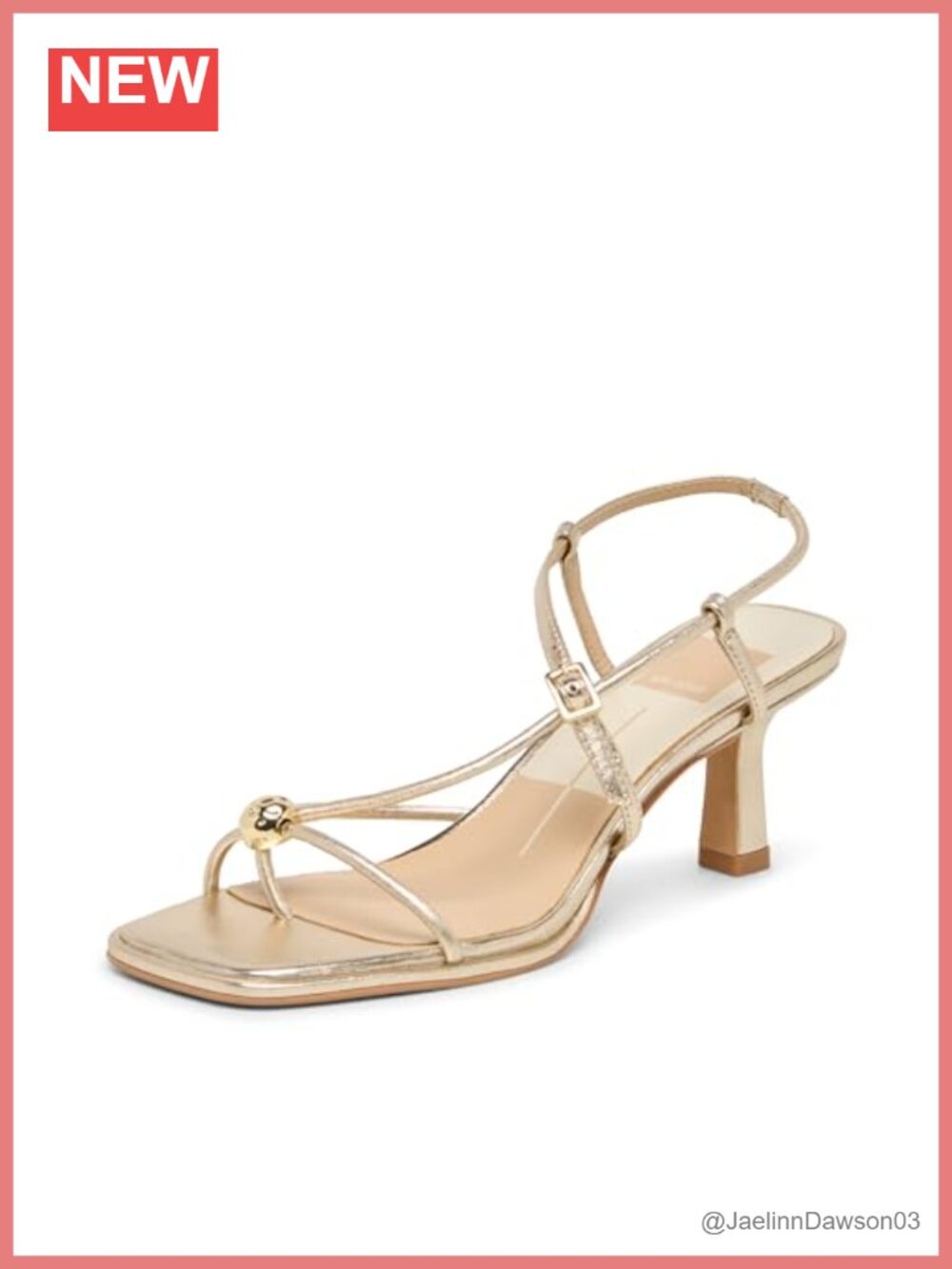 Dolce Vita Mylee Leather Slingback Stiletto Heeled Sandals